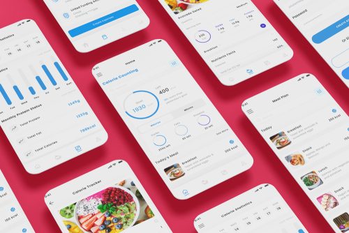 Calorie, Food & Macros Counting & Meal Plan App UI