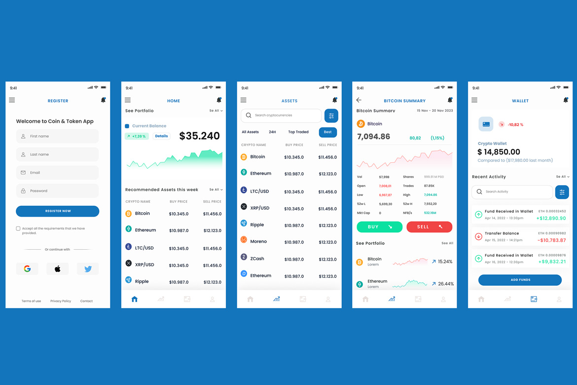 Coin Trade & Forex Token Wallet Crypto Trading App