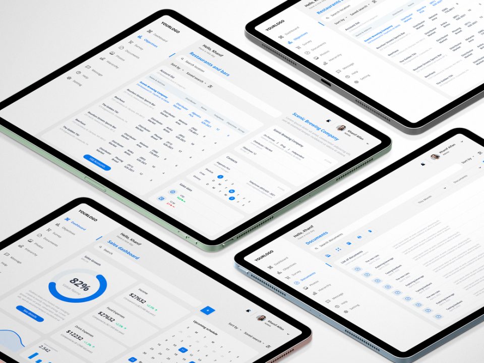 Hospitality, Restaurant, Bar & Food Sales Admin Dashboard CMS UI Kit for Desktop, Tablet & Ipad