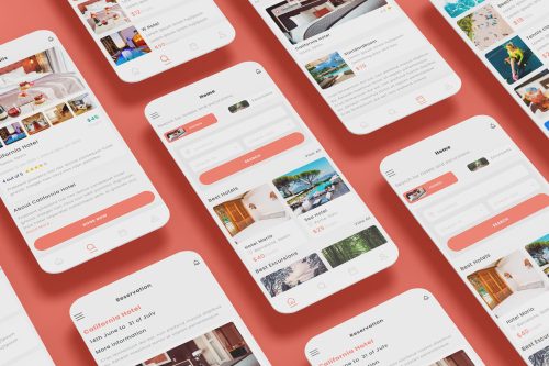 Book Hotel, Luxury villas & excursions App Ui kit
